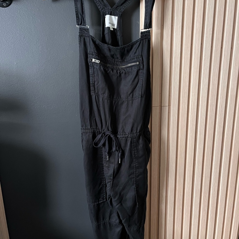 Black Wilfred Jumpsuit with Front Zipper